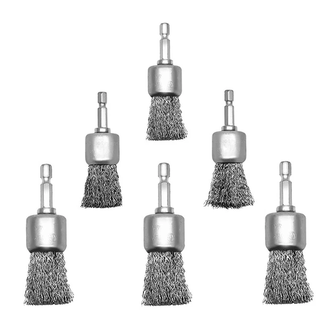 Paquete de 6 ruedas de estribo de alambre para taladro 1-bolsillo con extremos engarzados 1/ C6U2