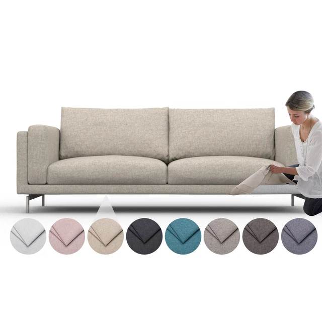 Housse De Canapé IKEA Nockeby 3 Places Avec Méridienne Gauche - Tissu Gris Foncé