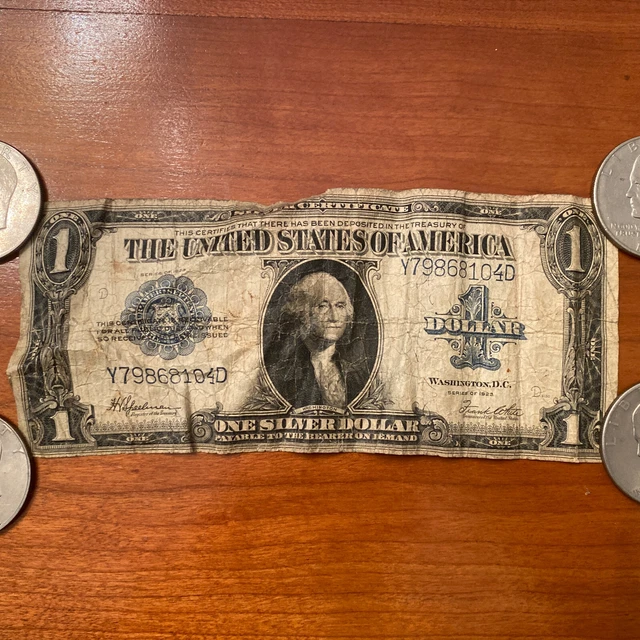 1923 $1 One Dollar Horse Blanket Silver Certificate Large Note (Blue)