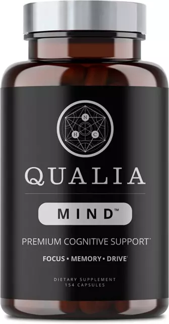 Qualia Mind Nootropics, Top Brain Supplement Capsule for Memory, Focus (154 Ct)
