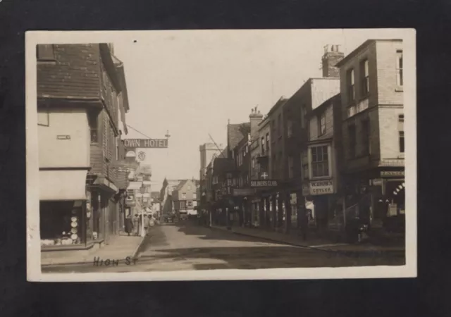 Salisbury, High Street, Wiltshire, Real Photographic Postcard, RPPC