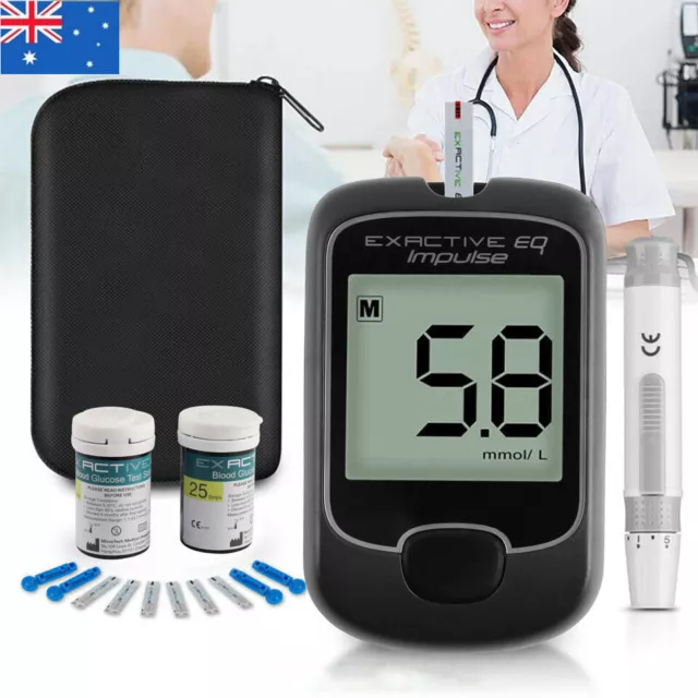 Blood Glucose Tester Monitor Diabetes Testing Test Strip Blood Sugar Meter Kit