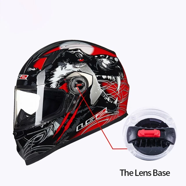 Fibbia casco lente fibbia montaggio destra e sinistra per casco LS2