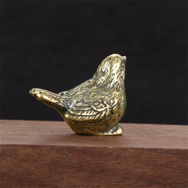 Reines Kupfer Sparrow Kupferornament Dekoration für Zuhause und Büro 1PCS