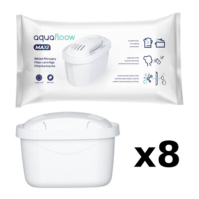 Brita AquaFloow Maxi Cartuccia Filtrante per Caraffe Brita Maxtra Confezione 8 Pezzi 