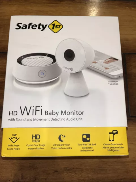 Safety 1st HD Wi-Fi Baby Monitor Camera with Sound- and Movement-Detecting Au...