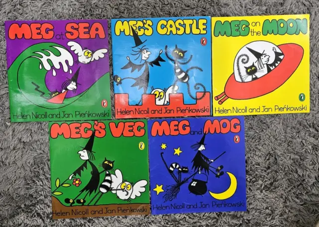 5 x Meg & Mog Book Bundle Lot by Helen Nicoll & Jam Pienkowski