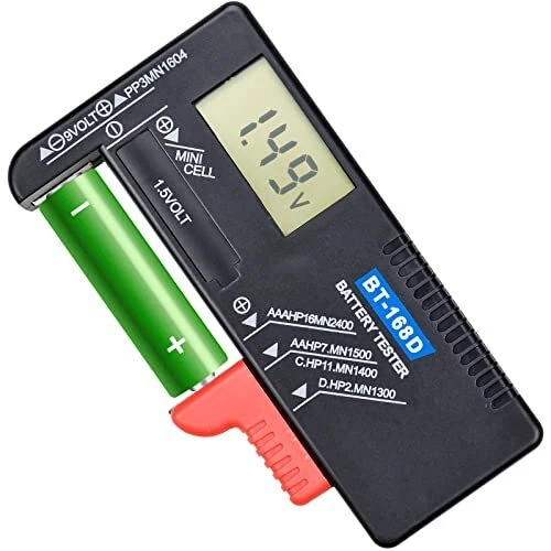 Testeur de Piles Numérique Universel, BT-168D Batterie Testeur LCD Numérique ...