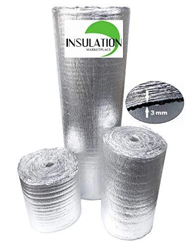 SmartSHIELD -3mm 24"x50Ft Reflective Insulation roll, Foam Core Radiant Barri...