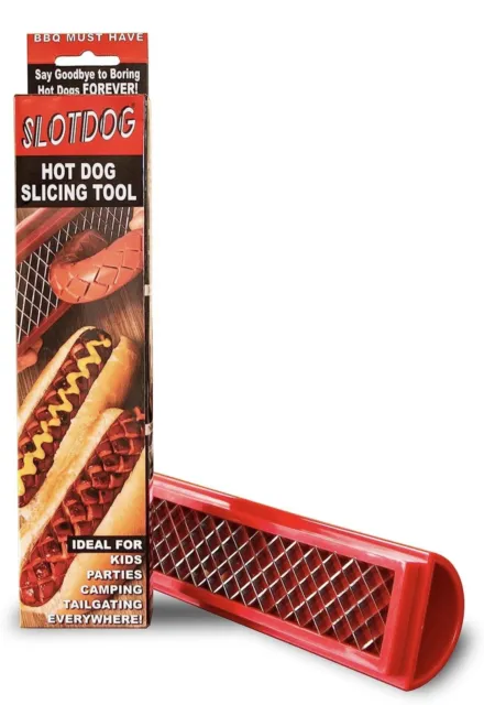 Hot Dog Slicer Hotdogs Cutter Tool Sausage Links BBQ Grill Kitchen Smoker Slot
