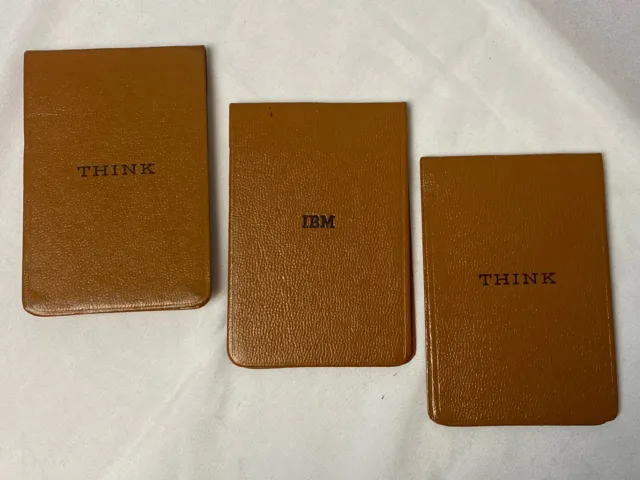 Vintage Lot of 3 IBM Think Pocket Paper Note Pads