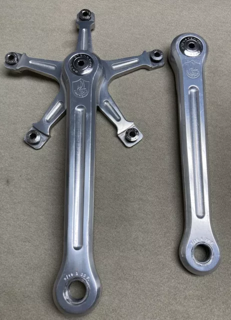 Vintage Pre 1972 Campagnolo Pista Crank Arm Set, 177.5mm, 144 BCD, VGC Vintage Pre 1972 Campagnolo Pista Crank Arm Set, 177.5mm, 144 BCD, VGC