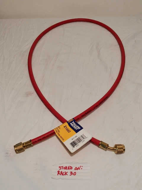 Yellow Jacket 21660 HAV-60 Red HVAC Charging Hose 60" Suitable for R410A
