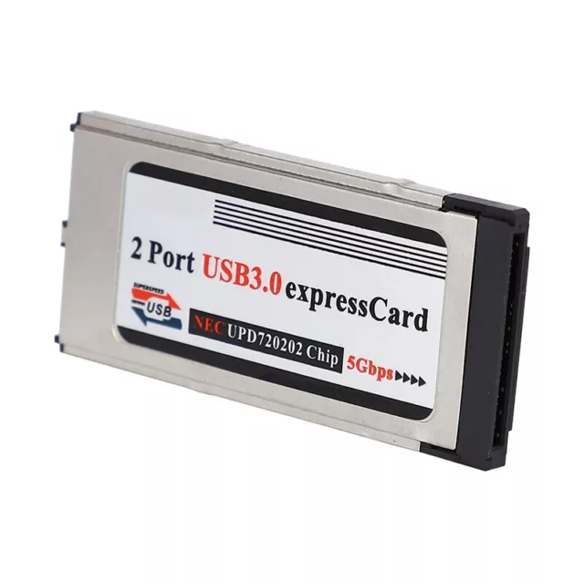 High-Speed Dual 2 Port USB 3.0 Express Card 34mm Slot Express Card PCMCIA Con UK