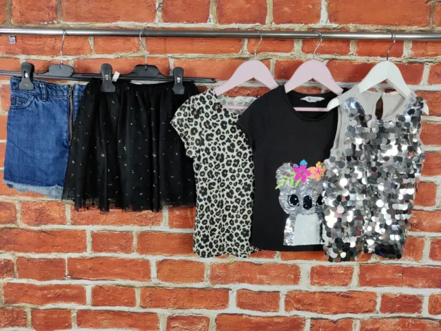 Girls Bundle Age 5-6 Years Zara Next H&M Skirt Top T-Shirt Denim Party Set 116Cm