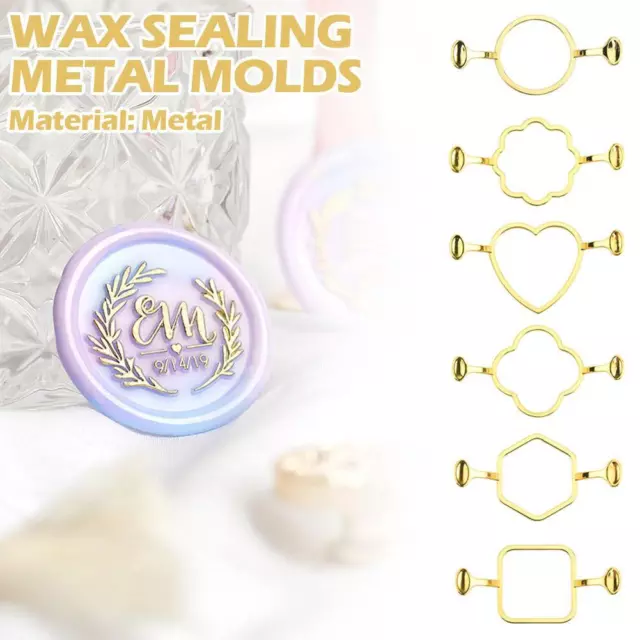 Metal Lacquer Wax Seal Molds Stamp seal mold Round flower shape beautiful-