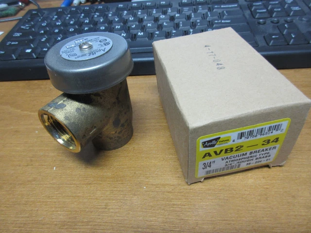 APOLLO AVB2 38-204 Vacuum Breaker, 3/4", Bronze, 125 psi