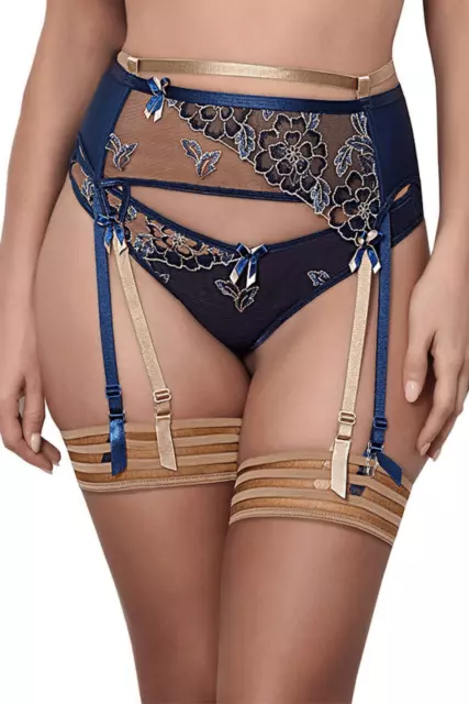 Axami Blue Lagoon Garter Belt