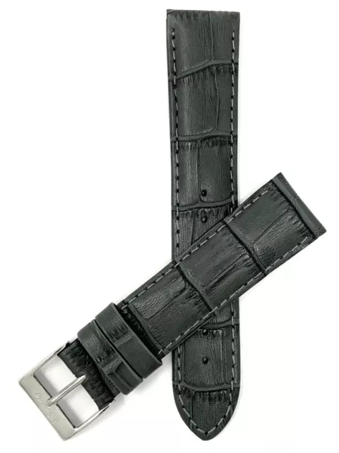 Bandini Womens Watch Band Leather, Alligator Pattern 12mm - 20mm Extra Long Also