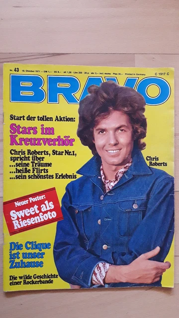 BRAVO Nr.43 vom 18.10.1971 Peter Wyngarde, Francoise Laurent, Chris Roberts....