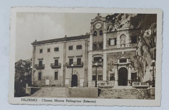 39919 Cartolina - Palermo - Chiesa Monte Pellegrino - VG 1937