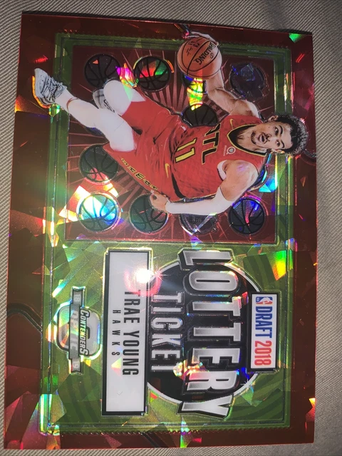 2018 Panini Contenders Optic Lottery Ticket Cracked Ice Red Trae Young RC