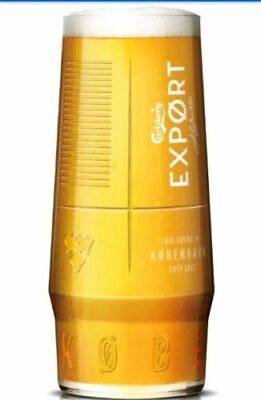 Carlsberg 8 X Carlsberg Export Mezza Pinta Occhiali 284ml Nuovo 100% Originale Ufficiale 
