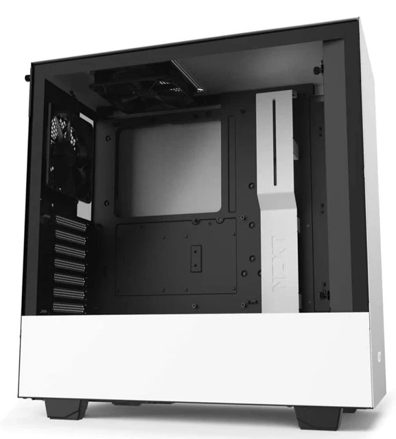 NZXT H510 COMPACT ATX MidTower PC Gaming Case White/Black 70.00