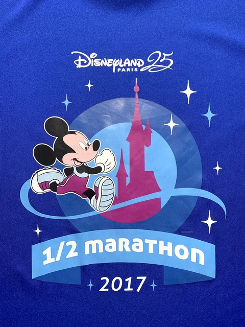 Disneyland 25th Anniversary Paris 1/2 Marathon Mickey Mouse 2017 T-Shirt