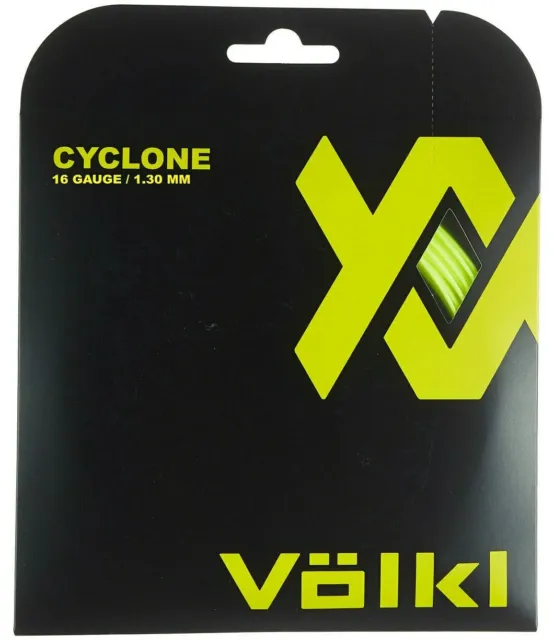 Volkl Cyclone Tennis String - 1.30Mm 16G - One 12M Set - Yellow - Rrp £12