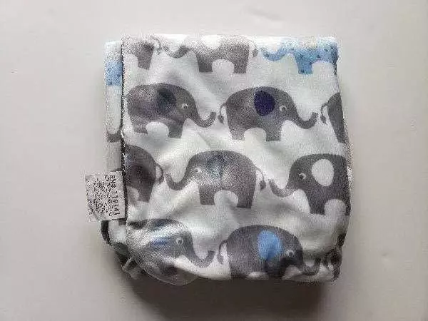 HTF SL HOME Fashions RN 119741 Blue White Grey Elephant Polka Dot