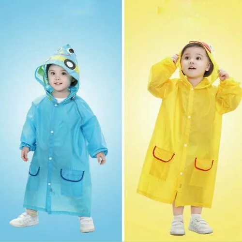 Hooded Jacket Rain Coat Nursery Children Raincoat Kids Poncho Cute