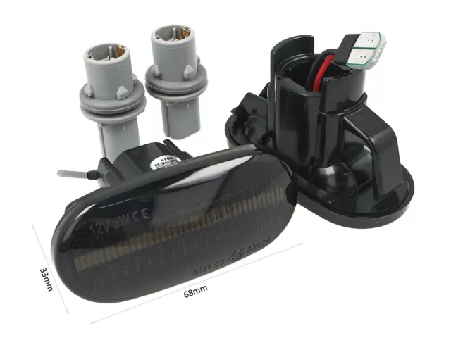 Kit Freccia Laterale a Led Side Marker Dinamica Lente Fume Per Honda Civic Del S