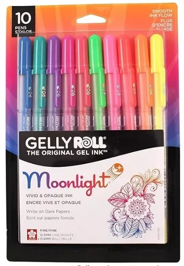 Sakura Gelly Roll Moonlight 0.3 mm Fine Line & 0.6 mm Gel pens