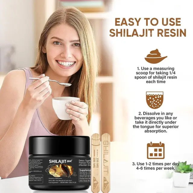 Pure 100%Himalayan Shilajit, Soft Resin, Organic, Extremely Potent, Fulvic Acid~