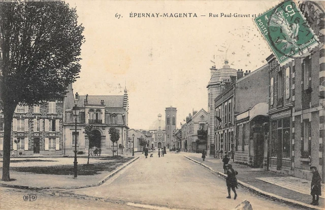 Cpa 51 Epernay Magenta Rue Paul Gravet