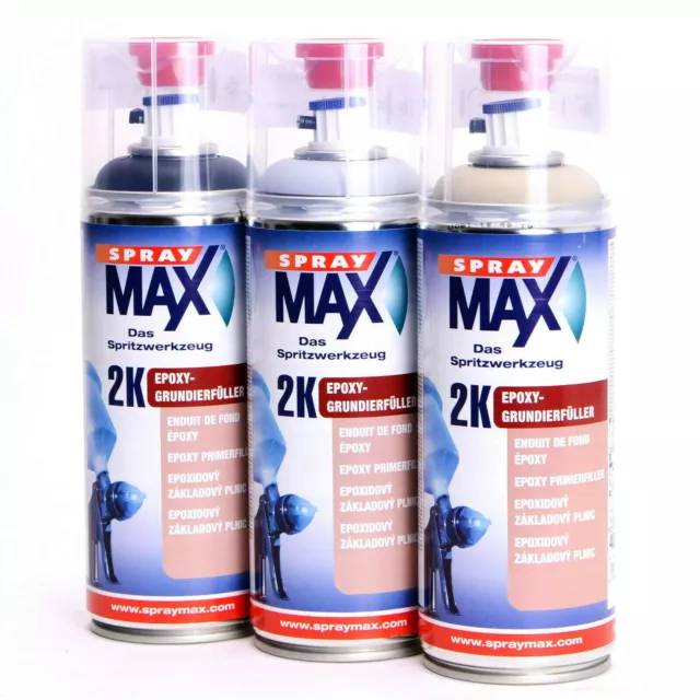 SprayMax 2K Epoxy Füller Grundierung EP Primer Spraydose Rostschutz 400ml