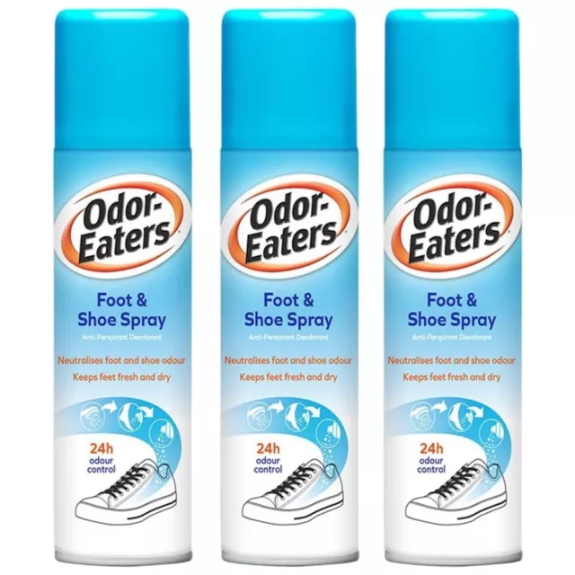 Confezione da 3 - Spray deodorante antitraspirante senza odore mangiatori di odori 150 ml