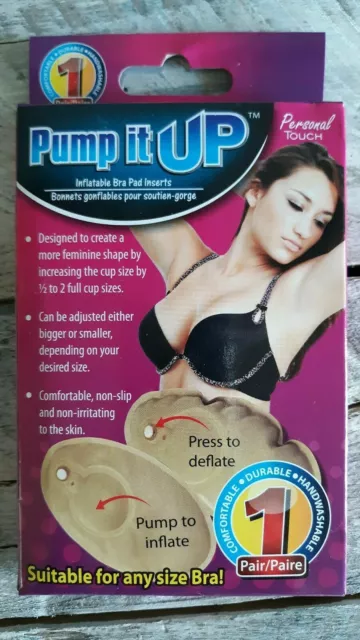 "Pump It Up" Inflatable Bra Pad Inserts ~ Increase Size by 1/2 up to 2 times!