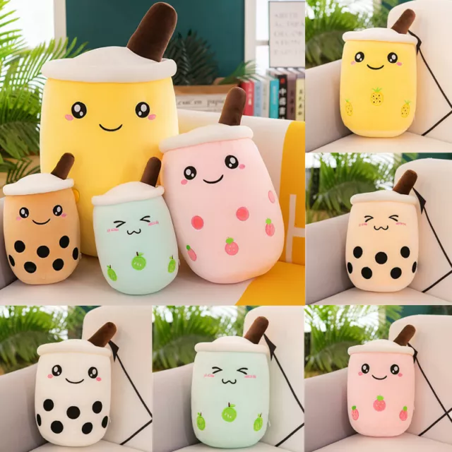 Cute Bubble Tea Boba Soft Stuffed Cup Shape Plush Pillow Cushion Birthday Gift