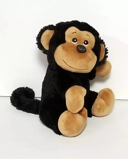 Progressive Monkey 10" Black Plush Brown Muzzle Paws Stitched Eyes Stuffed 2010