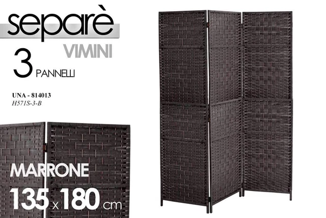 ALBERI - Separè - Paravento Modulabile Autoportante - 70x190cm - In Legno E PVC Colore Interno Nero 87660636