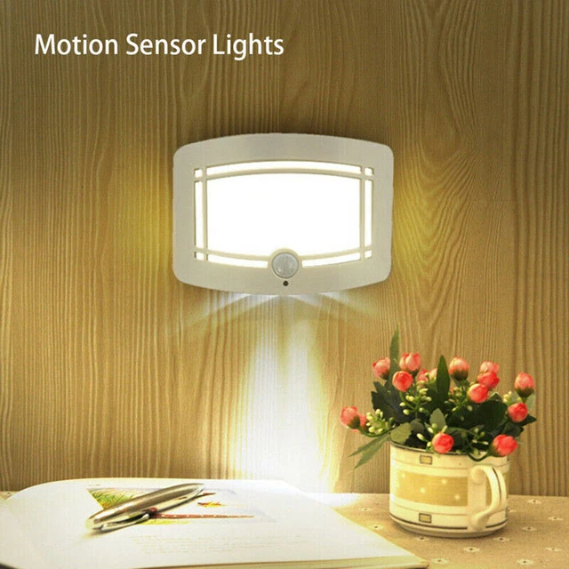 10 LED INDOOR Lightoperated Motion Sensor Wall Lights Battery Power