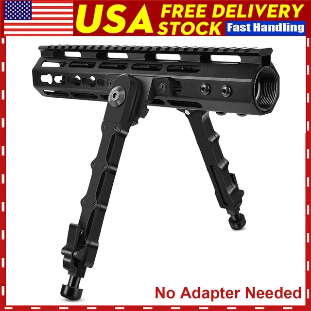 MidTen 7.5-9" Adjustable Rifle Bipod Folding Matte Tactical Hunting M-Rail Bipod