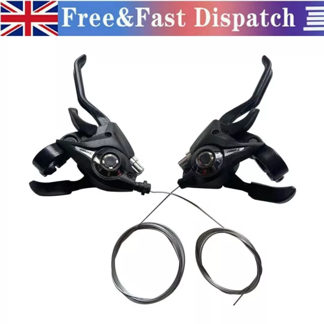 UK For Shimano ST-EF51 GEAR Shifter Set 3x7 3X8 V-Brake Lever Speed Set Bike MTB