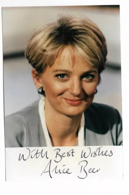 Vintage Alice Beer This Morning  &  Watchdog Presenter Hand Signed Photo 6 X 4