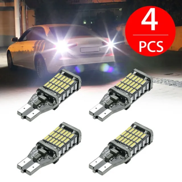 Super Luminosità con 4x 45SMD LED Lampadina Auto Luce Reversa T15 921 Lampada d