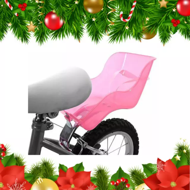 Xmas Gift Stocking Filler Dolly Pretty Pink Girls Baby Seat Carrier Bike Pink