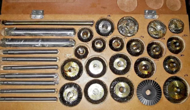 Valve Seat & Face Cutter Set of 15 Pcs Set for Vintage Cars & Bikes wooden box