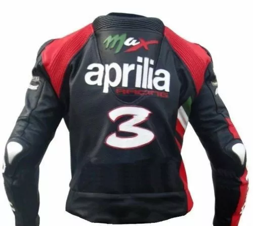 APRILIA Biker Lederjacke Herren MOTOGP Leder Biker Jacke Motorrad Lederjacken 54 2